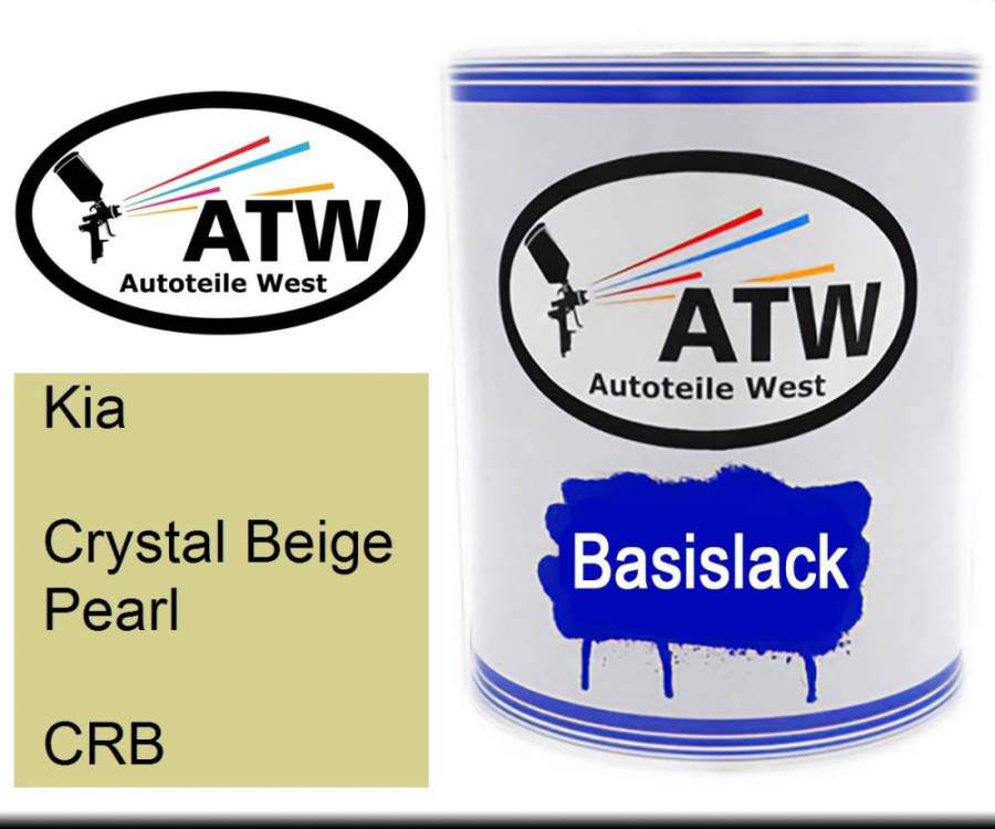 Kia, Crystal Beige Pearl, CRB: 1L Lackdose, von ATW Autoteile West.